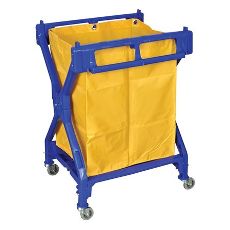 AMTEX Folding Laundry Cart With Vinyl Bag AF08158